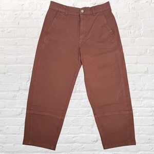 Everlane Utility Barrel Pant Size 10 Rosewood Brown Tucked Ankle Modern Boho NWT